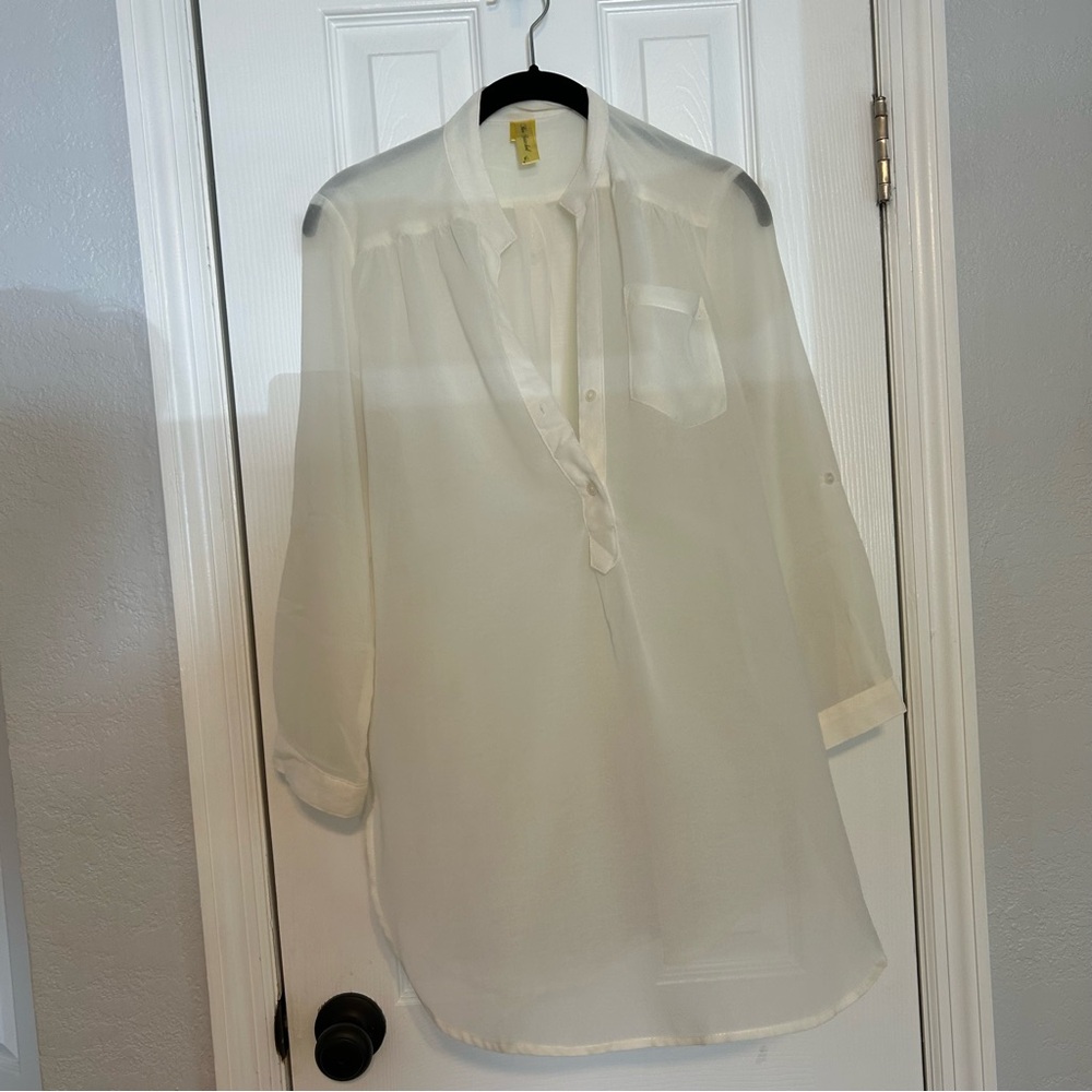 Elegant Sheer White Blouse